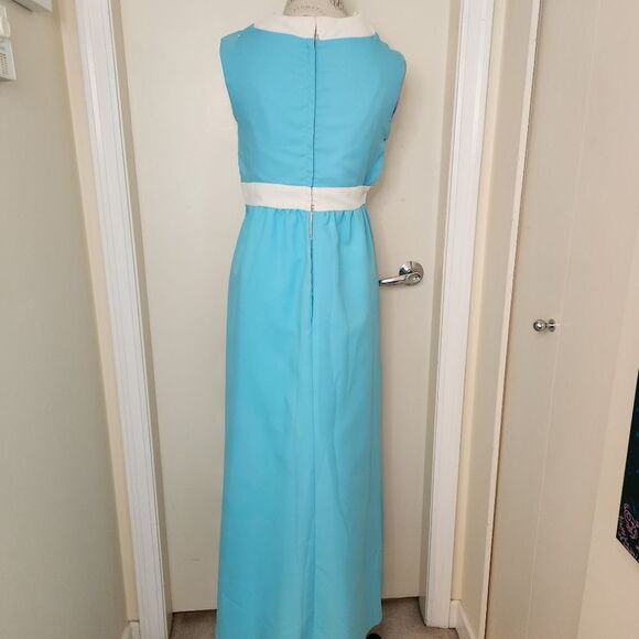 70s Sleeveless Maxi Palazzo Jumpsuit Dress - Picture 5 of 13